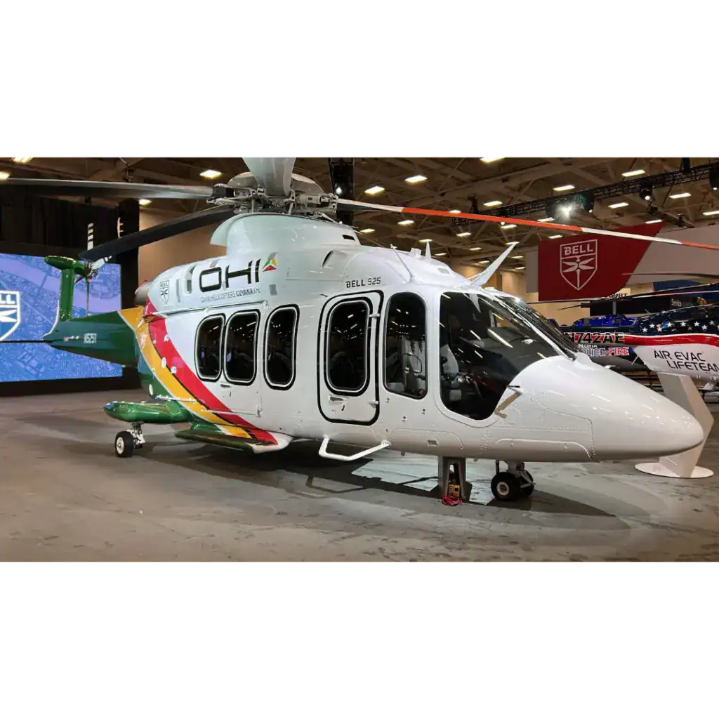 Helicopter in a hangar