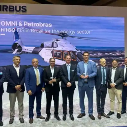 Group of executives in row