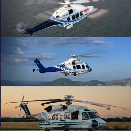 three helicopters