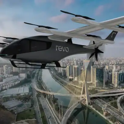 Helicopter over city