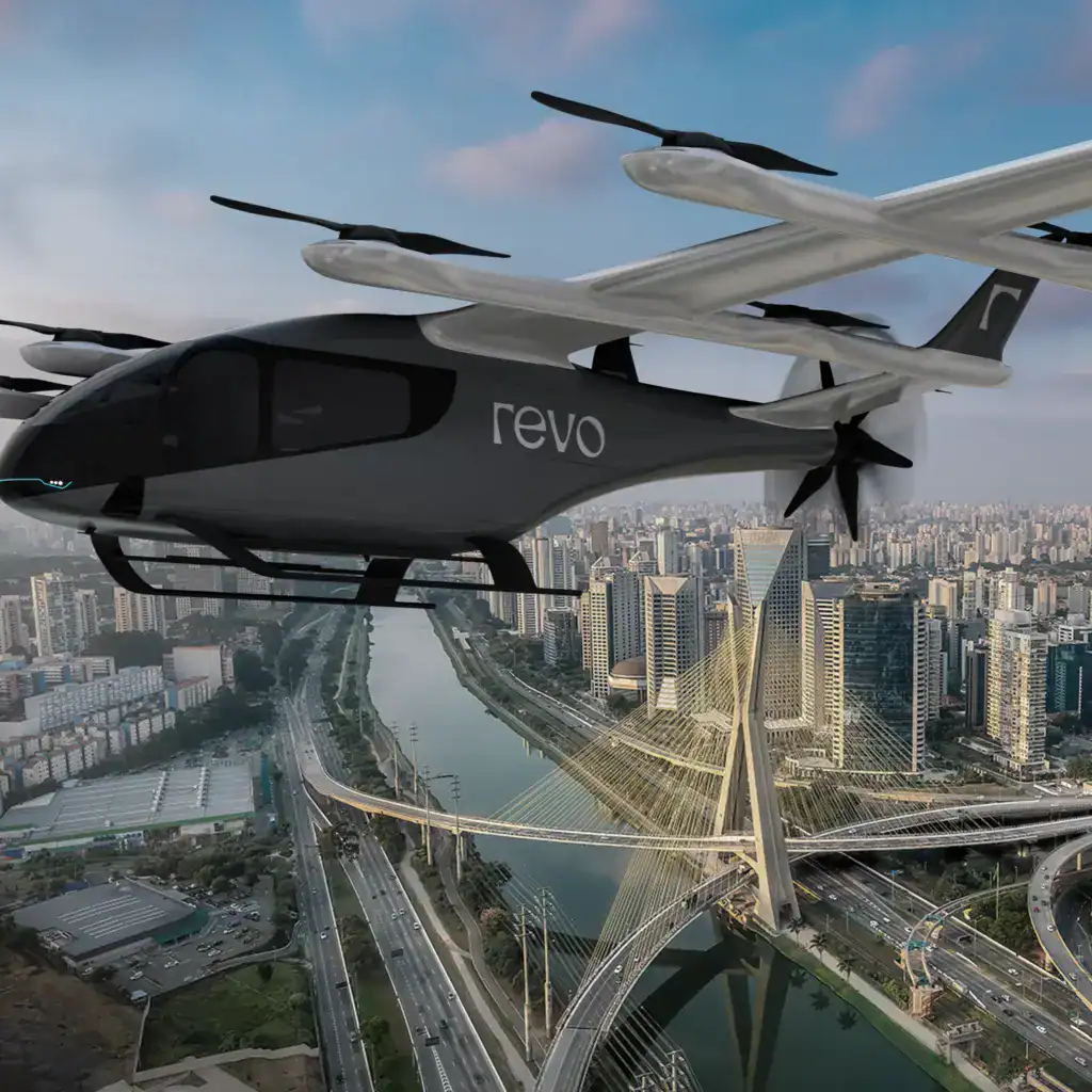 Helicopter over city