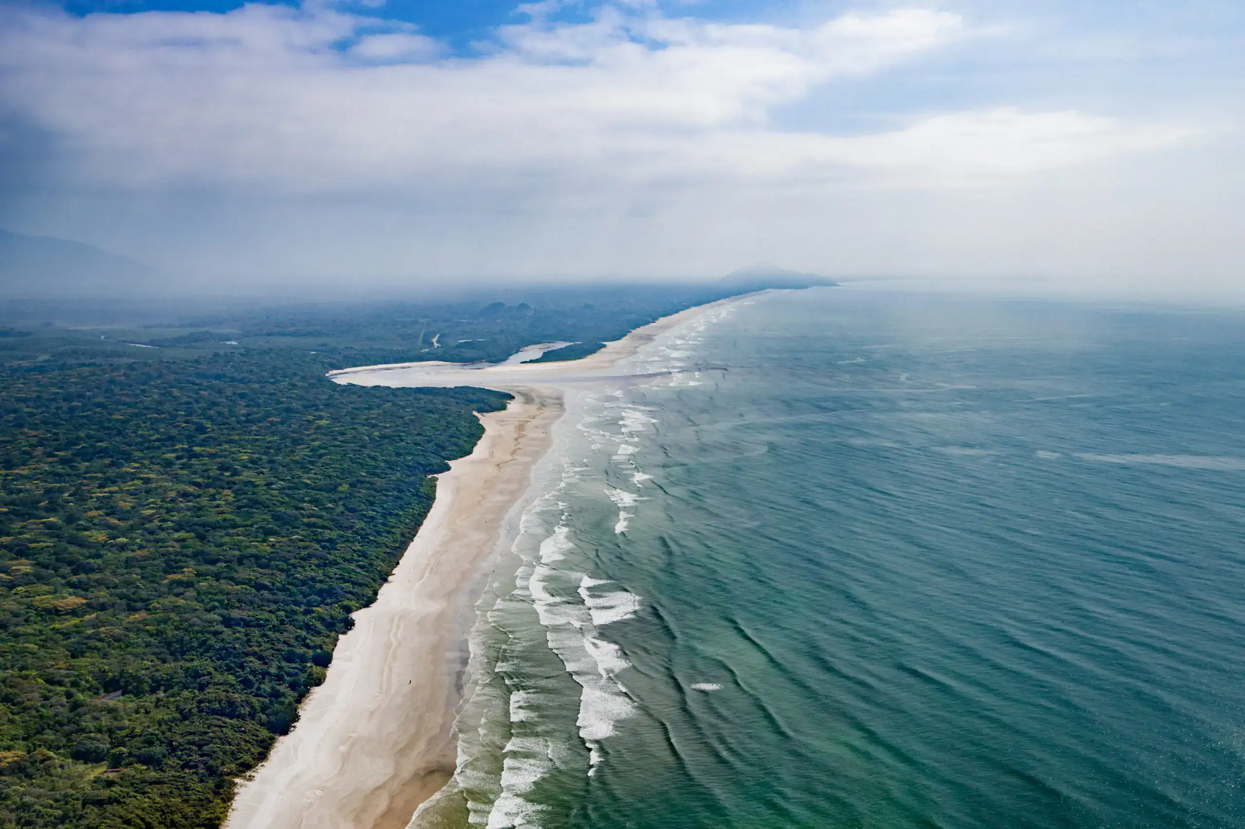 beach view from a plane